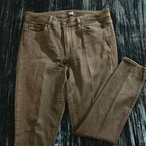 Paige - Hoxton Crop Coated Jeans, 32